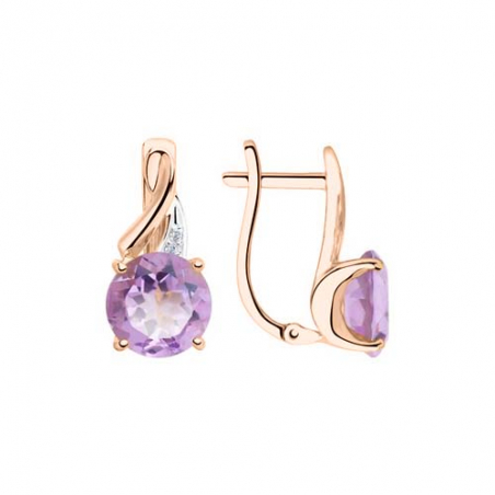 Ohrringe mit Amethyst und Zirkonia